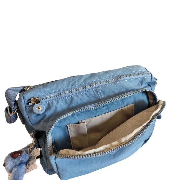 brand new Kipling vintage crossbody bag Reth medium haze blue - Picture 4 of 8